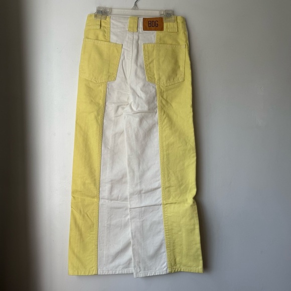 Urban Outfitters BDG High & Wide Yellow & White Colorblock Jeans 27" - Picture 7 of 9